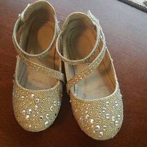 Golden twinkling shoes